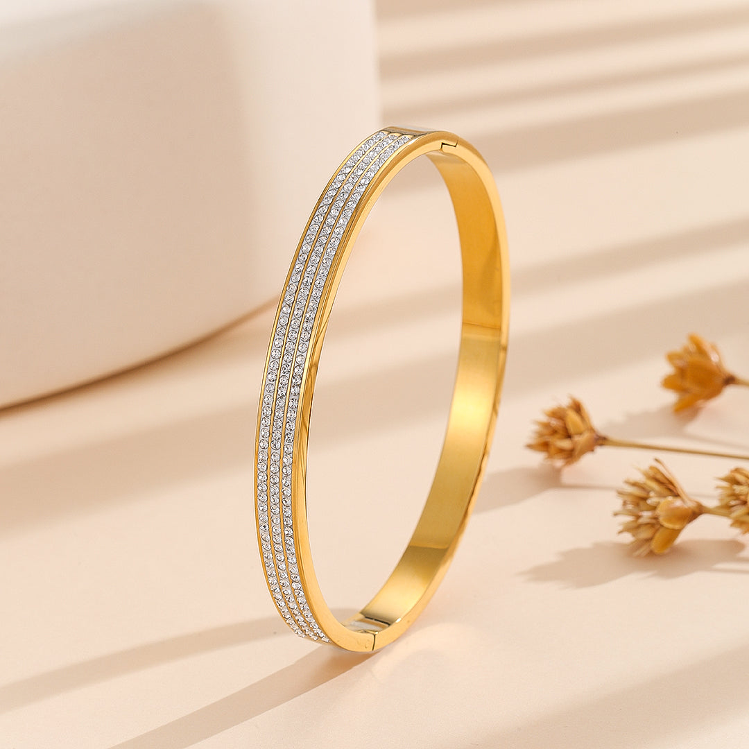 Shimandshine® Azure Bliss Diamond Bangle